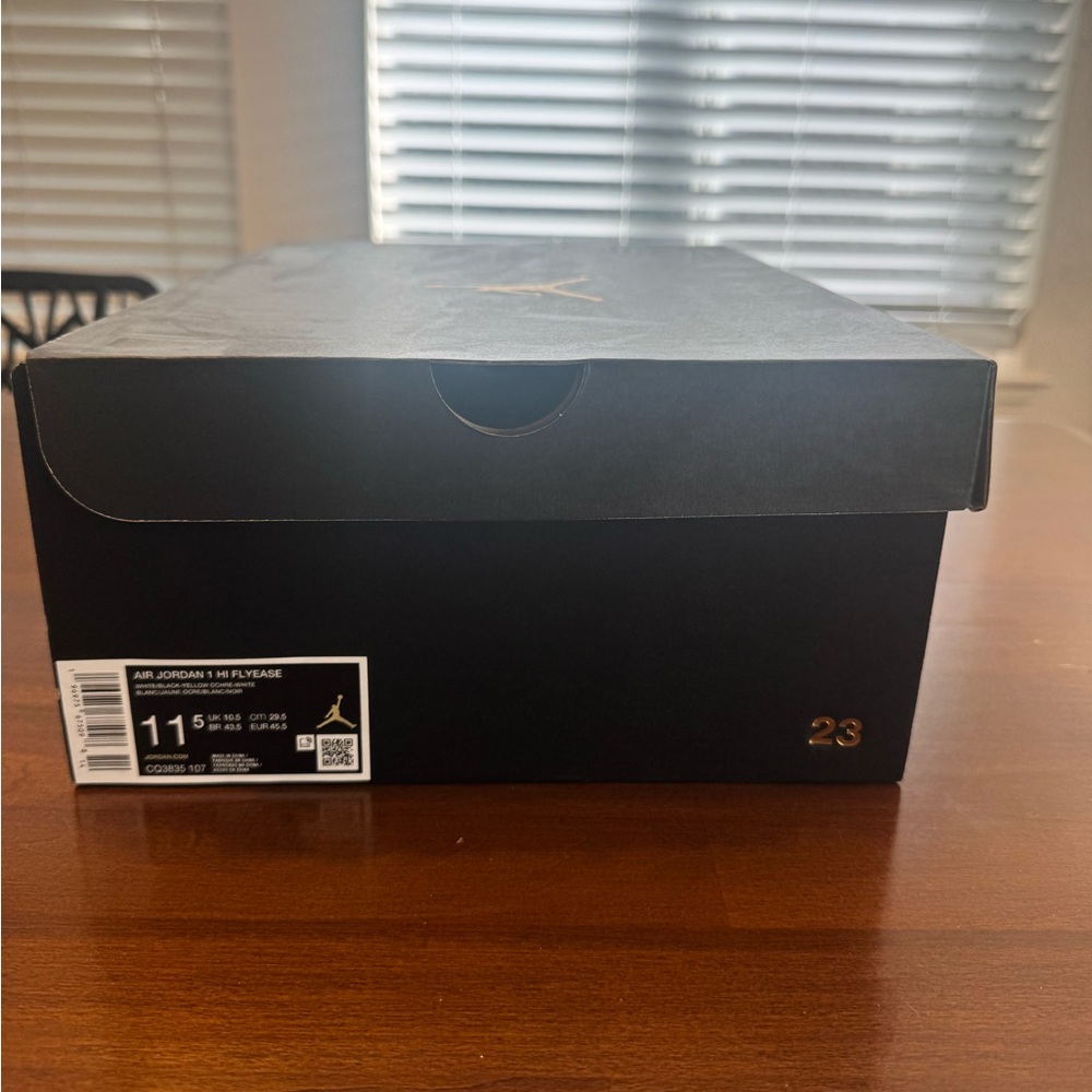 Nike Jordan 1 Fly Ease Yellow and Black Sneakers - Picture 3 of 11